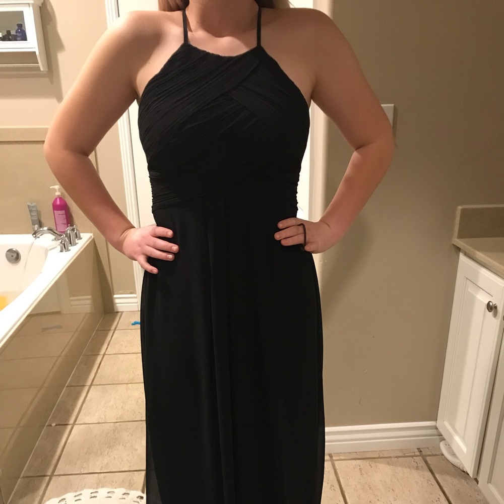 Black formal halter dress